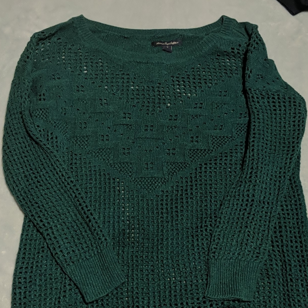 Green American Eagle Sweater